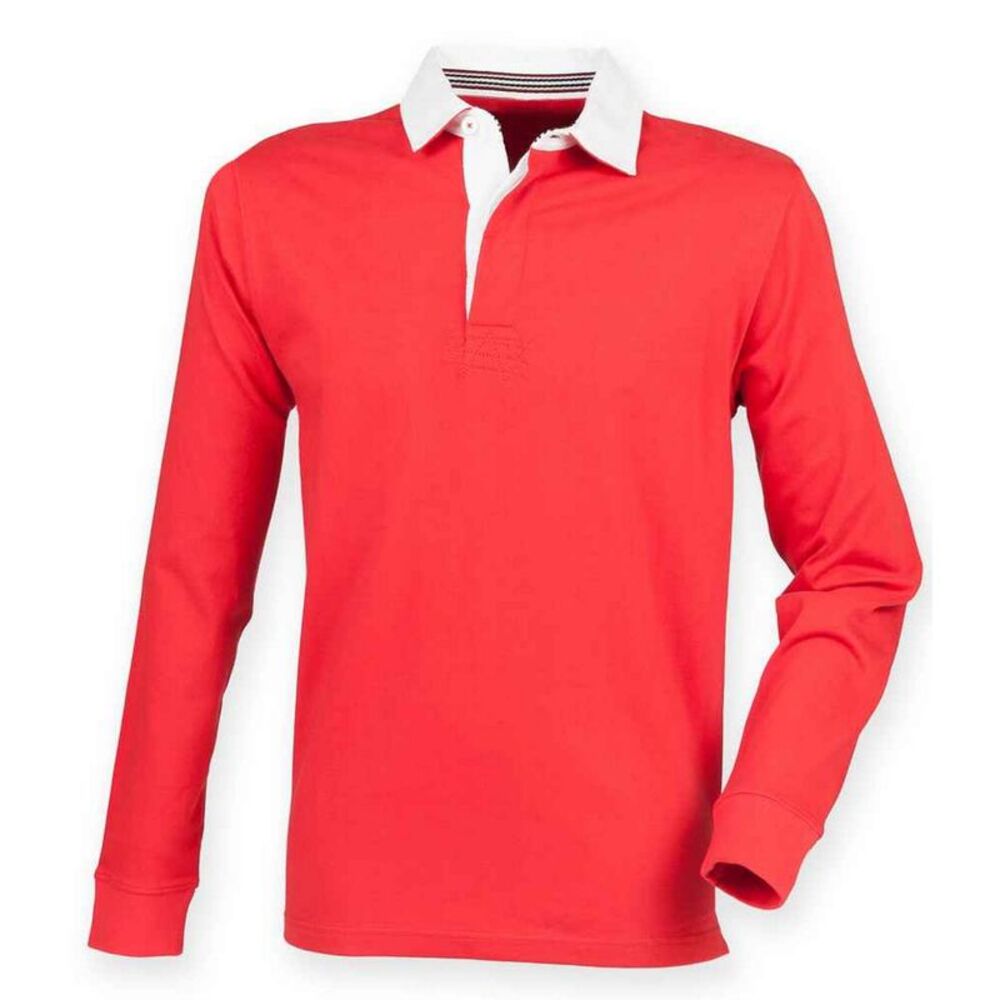 Front Row Mens  Rugby Shirt / Red